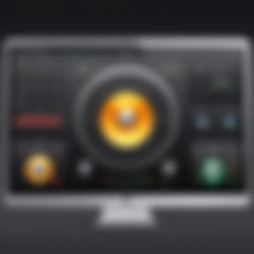 User interface of audio recording software on Mac