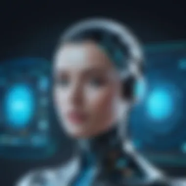 Innovative AI Assistant Interface AI assistant interface showcasing features