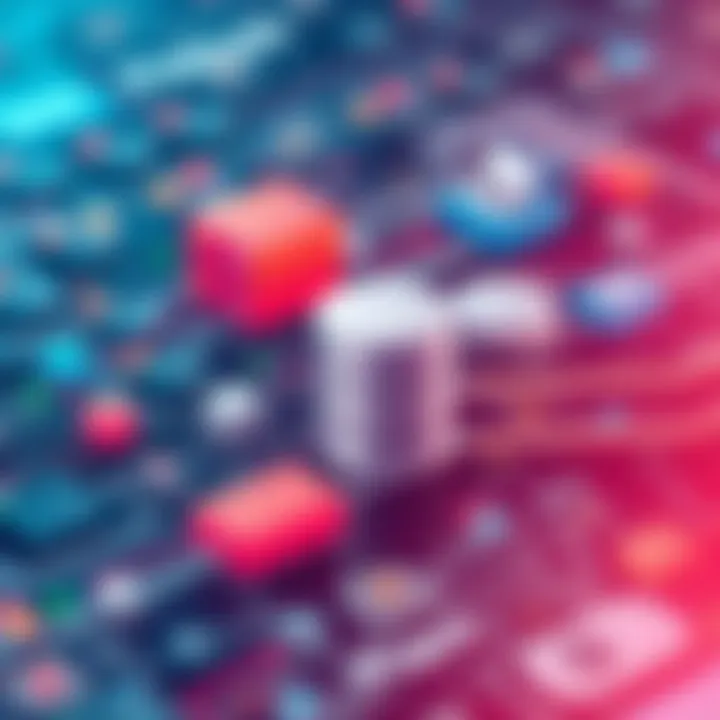 Database architecture illustrating relational models
