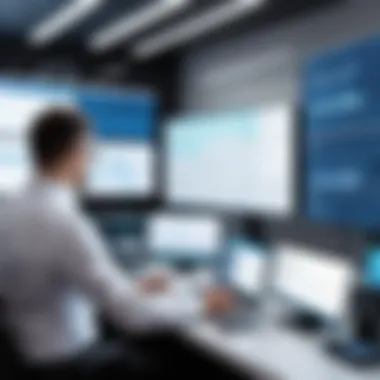 Strategic Fleet Data Analysis Business professionals analyzing fleet data for strategic decision making