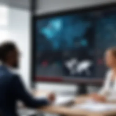 Business Project Planning with Jamboard Business team utilizing Jamboard for project planning