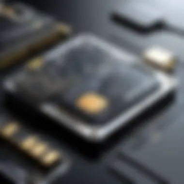 Close-up of hardware wallet security features