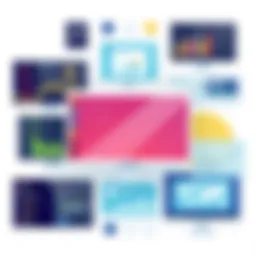 Diverse software interfaces showcasing various design options