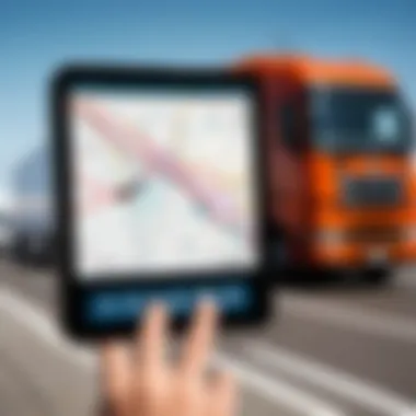 Utilizing GPS for Logistical Efficiency Logistics professional utilizing GPS technology for efficient routing