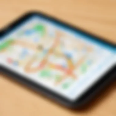 Advanced Route Planning on a GPS Device A modern GPS device displaying advanced route planning features