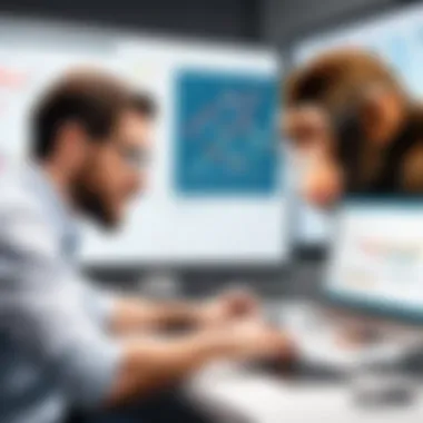 Collaboration in Data Analysis IT professionals collaborating over data analysis