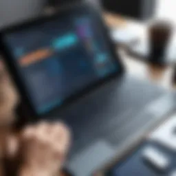 A creative workspace showcasing various no code design tools on a digital tablet.