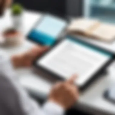 Digital Signing on Modern Devices A user signing a document digitally on a tablet