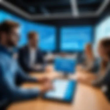 Enhanced Team Collaboration with Dash Displays Team collaborating successfully using Dash displays