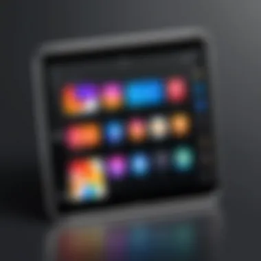 Diverse Web Design Apps on iPad Showcasing various web design apps interface on an iPad