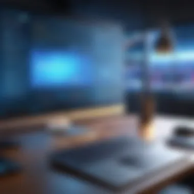 The Future of Screenwriting Technology A futuristic depiction of technology in screenwriting