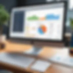 User interface of budgeting software on Mac