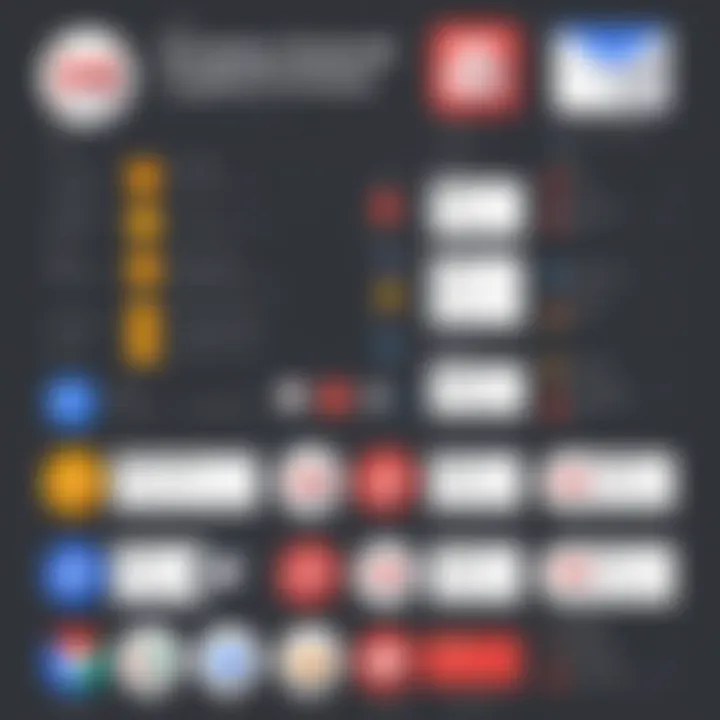 Infographic comparing various Gmail tools based on user ratings
