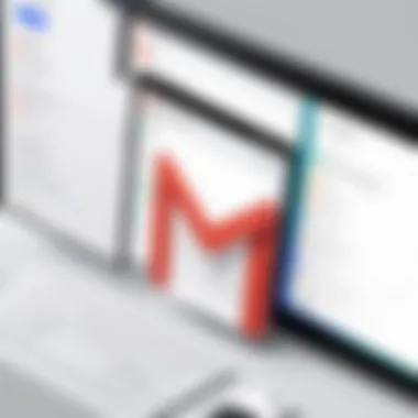 Email Management Tool Interface User interface of a Gmail management tool highlighting its features