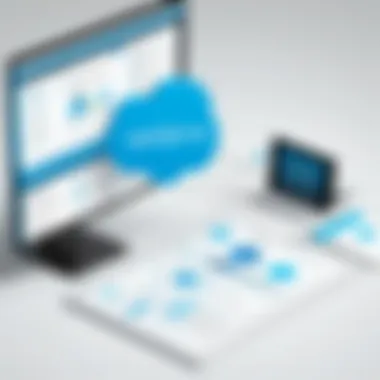 Visual representation of Quip and Salesforce integration Quip and Salesforce integration diagram