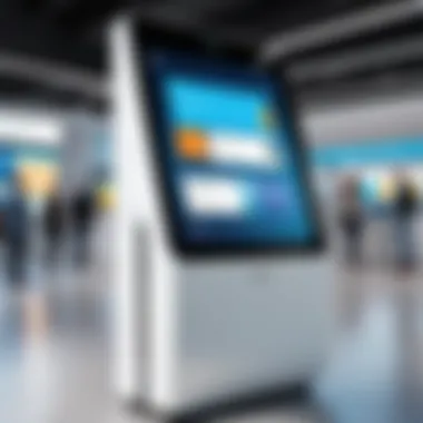 Modern interactive kiosk showcasing advanced technology