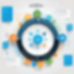 An illustration showing the integration of lifecycle management tools in software development