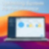 A sleek macOS interface showcasing system performance metrics