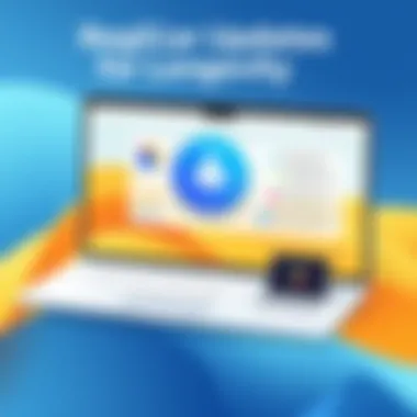 An illustration of macOS updates and maintenance schedule