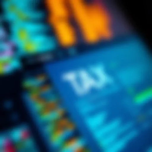 User-Friendly Tax Software Interface A close-up view of a digital tax filing software interface showcasing user-friendly features.