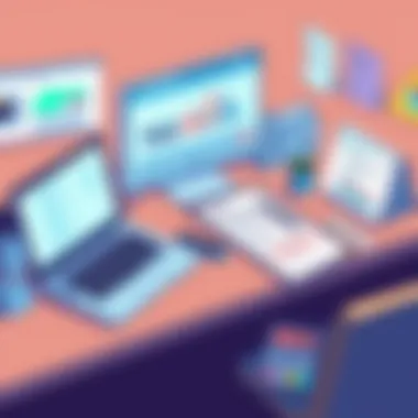 An organized workspace with tax documents, calculator, and a laptop for efficient tax preparation.