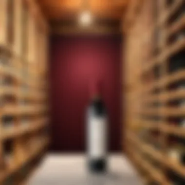 Elegant wine cellar showcasing software interface