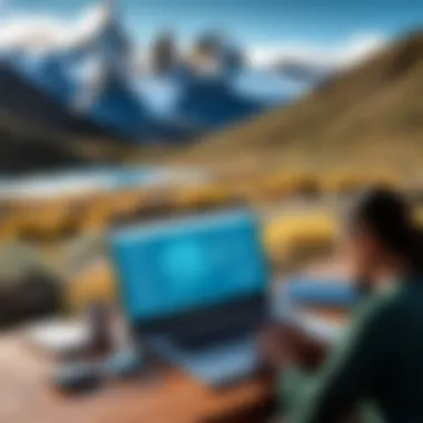 Robust Data Security Measures in Patagonia EHR Illustration of secure data transfer in healthcare technology