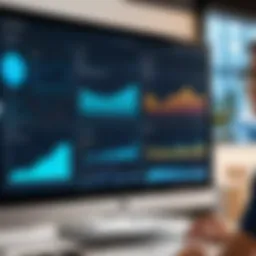 Data analytics dashboard displaying retail insights