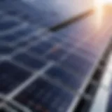 Solar panel installation showcasing advanced technology