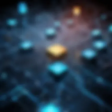 Interconnected Technology Solutions An abstract representation of efficient technology with interconnected nodes.