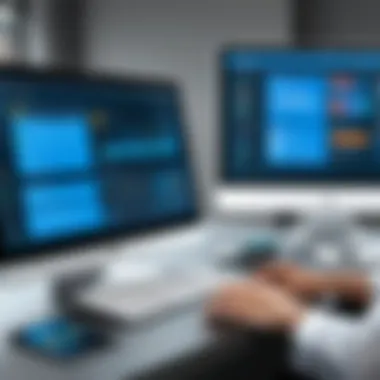 Modern Corporate Intranet Interface Illustration of a modern corporate intranet interface