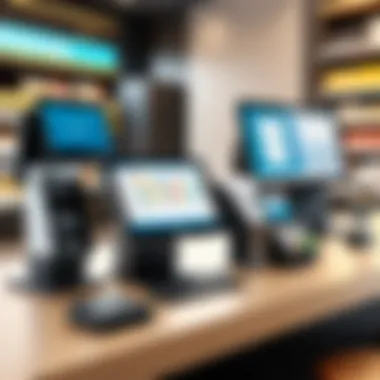 Variety of POS Systems Variety of POS systems displayed in a retail setting