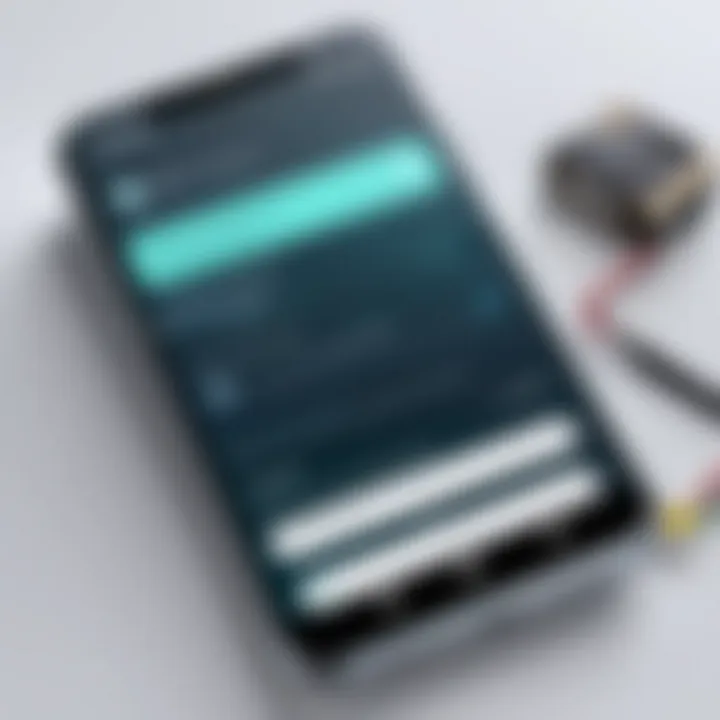 A smartphone displaying a successful repair notification after using an app