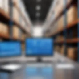 A sophisticated warehouse management interface displaying real-time inventory data.